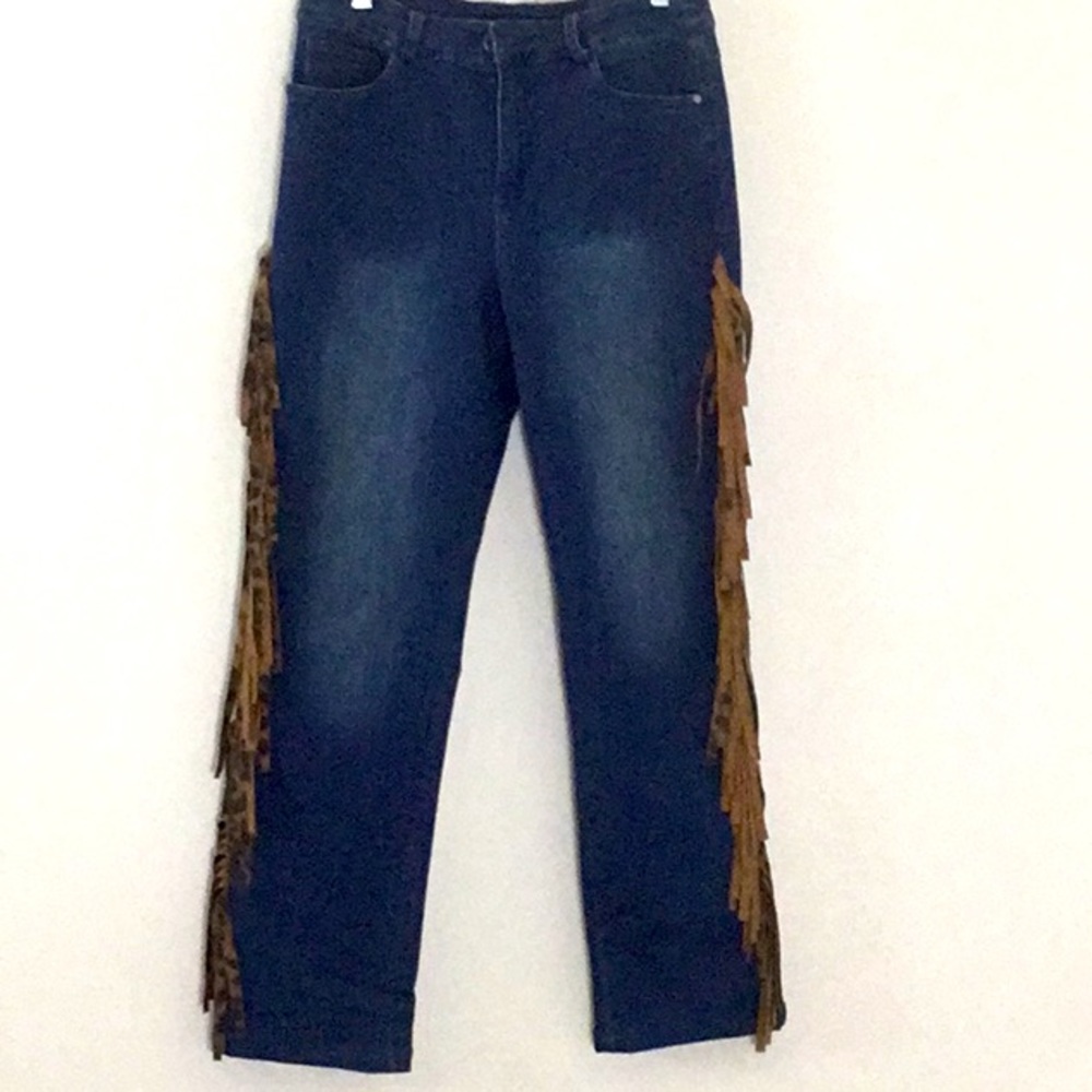 Back in the Saddle, Jeans. Cowgirl, Riding. Fringe sides. Pockets.
